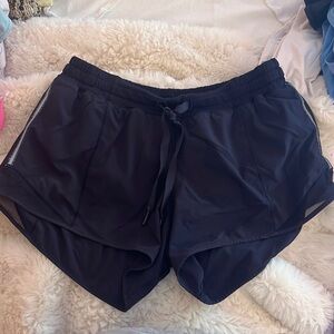 Navy lululemon hotty hot shorts